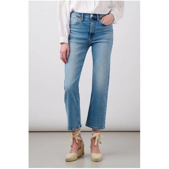 Re/Done Denim - Rare Re/Done 70s Crop Boot Blue Jeans